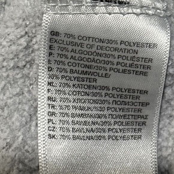 The North Face Men's Size Medium Gray Red Hoodie Sweatshirt Fleece Logo Outdoor - Picture 14 of 16